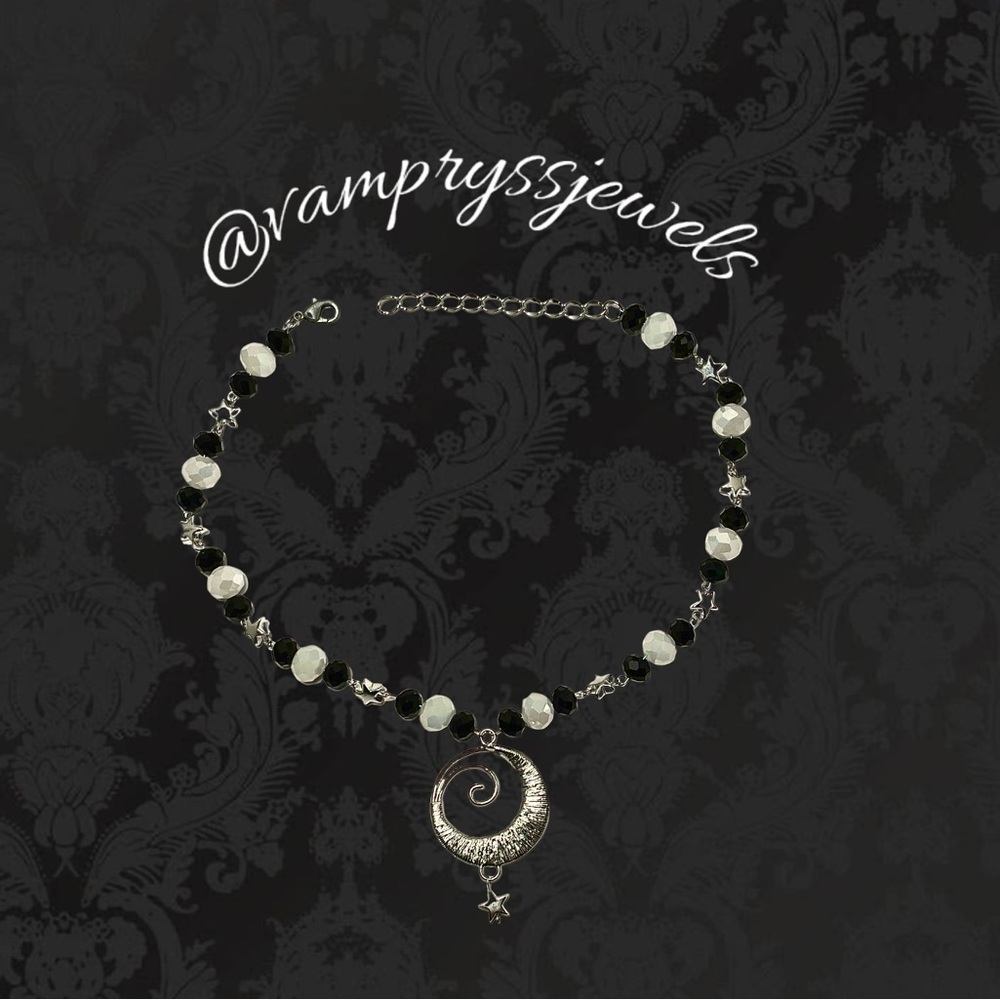 Moon pendant and star necklace